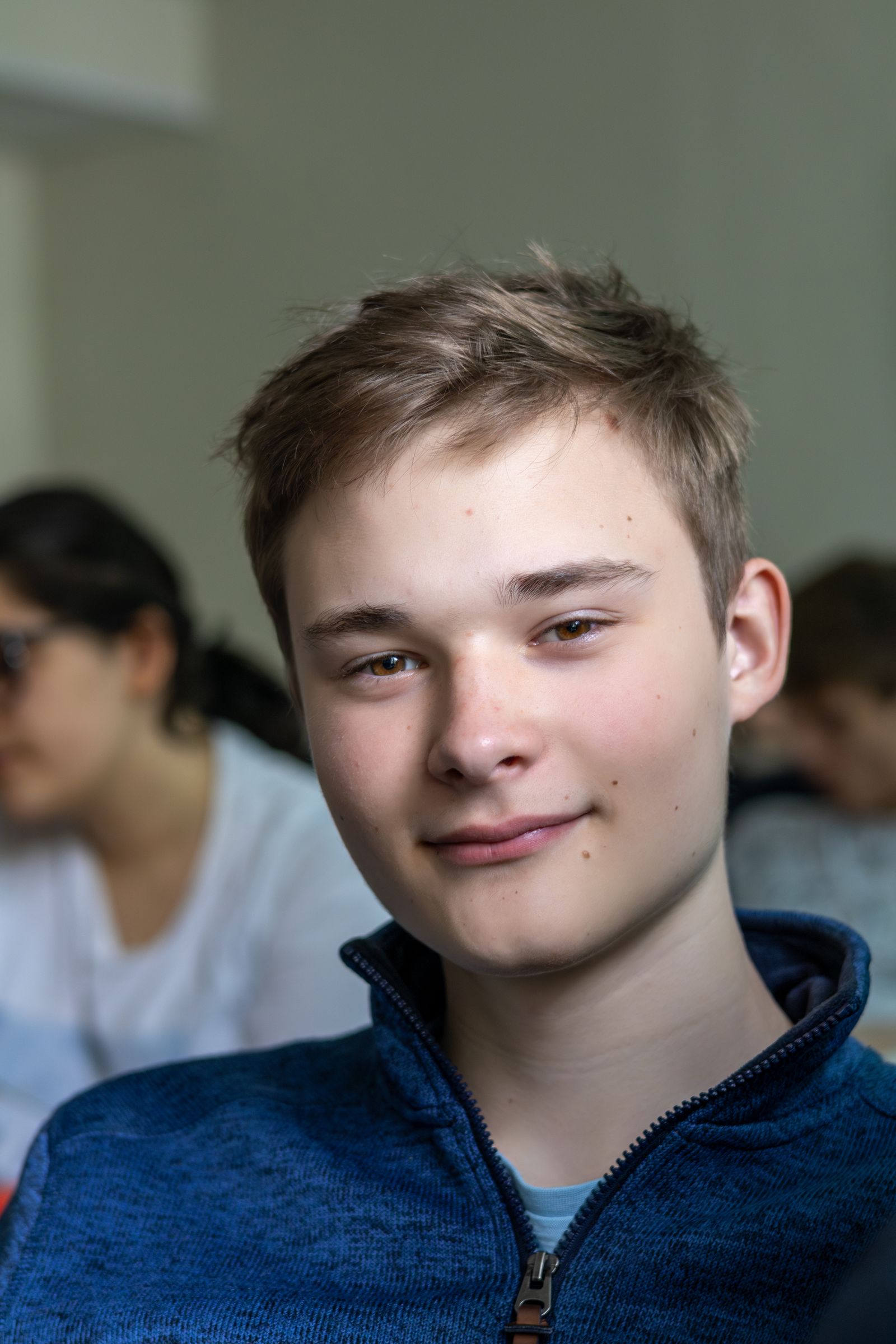 Owen, age 15, Braces-off whitening timed for senior portraits.